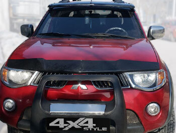 Mitsubishi L200 2006-2015 Black Acrylic Bonnet Wind Deflector