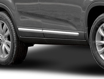 Polished Stainless Steel Side Door Streamers - Kia Sorento 10-13