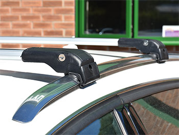 Silver Aluminium Wing Carrier Cross Bars - Mercedes GLA 2014>