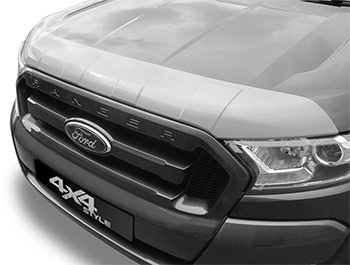 Silver ABS Bonnet Stone Chip Protector - Ford Ranger (T6) 2015>