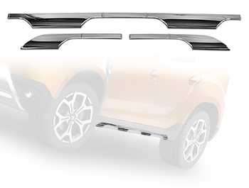 Polished Stainless Steel Side Skirt Covers - Dacia Duster 18>