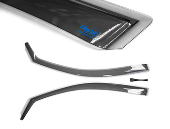 Climair Front Smoked Wind Deflector - Ford Ranger Single Cab 16>