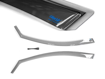 Climair Front Smoked Wind Deflectors - L200 Double Cab 2015>