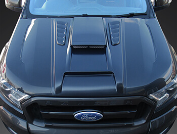 Textured Black Bonnet Scoop - Ford Ranger 2016>2022